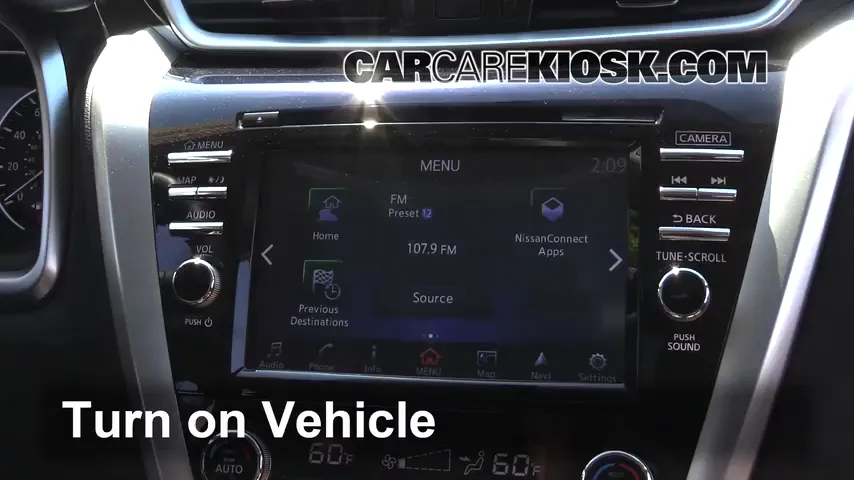 2015 Nissan Murano Platinum 3.5L V6 Bluetooth Pair Phone